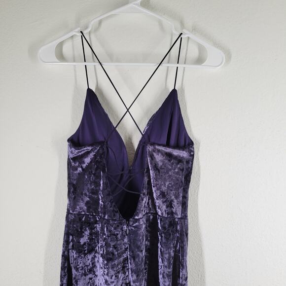 Windsor Crushed Velvet Dress Whimsigoth Fairy Grunge Womens Small Purple - Picture 3 of 8